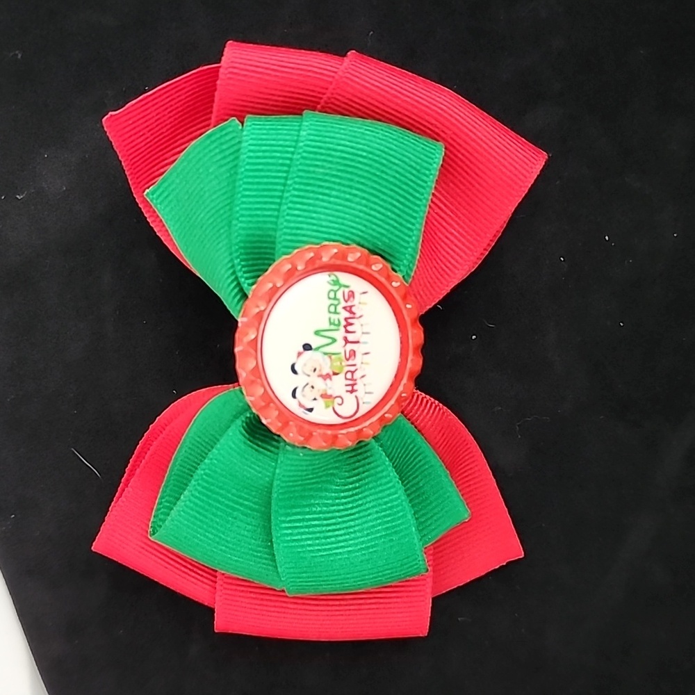 Nwot Mickey and Minnie Holiday Hair Bow